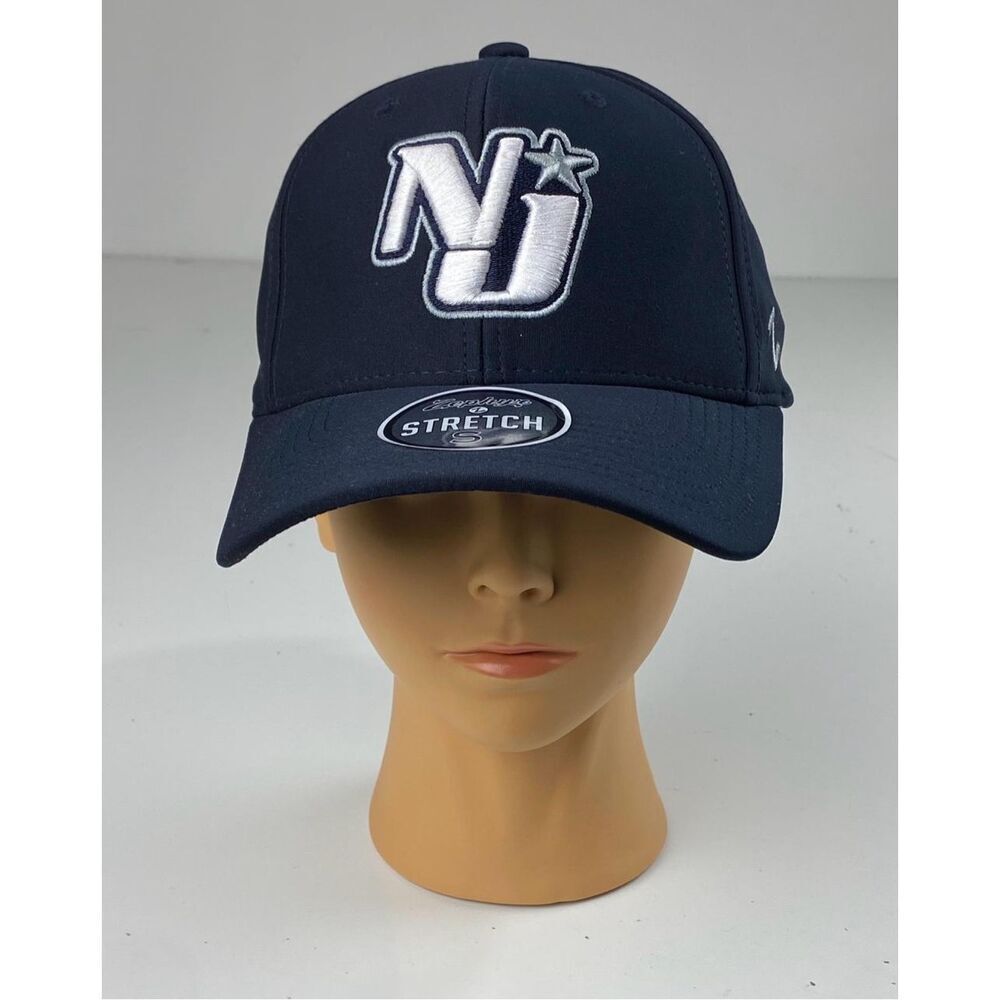 NWT Zephyr NJ Starz Field Hockey Logo Hat Cap Small Stretch Navy Blue BL1738